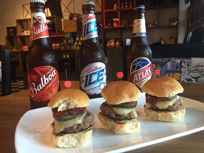 Sliders and beer
