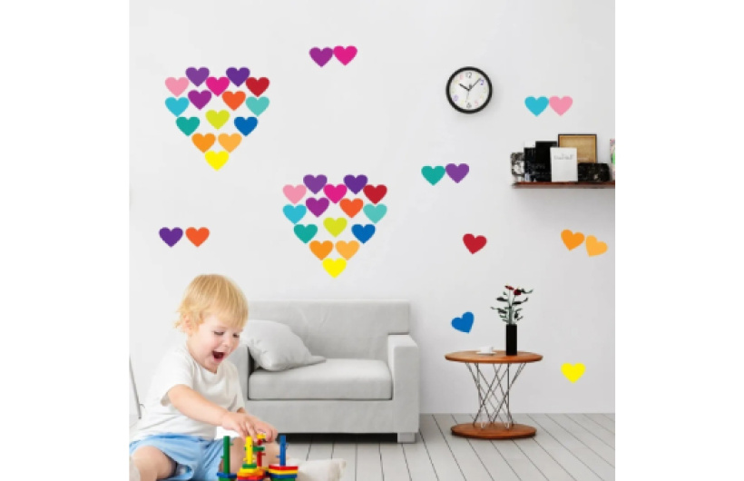 $1.48 por Calcoman√≠as para Pared Modelo Corazones