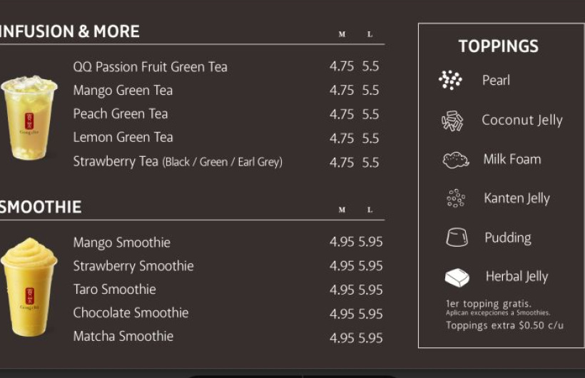 Paga $3: Bubble Tea, Infusiones, Smoothies y Más