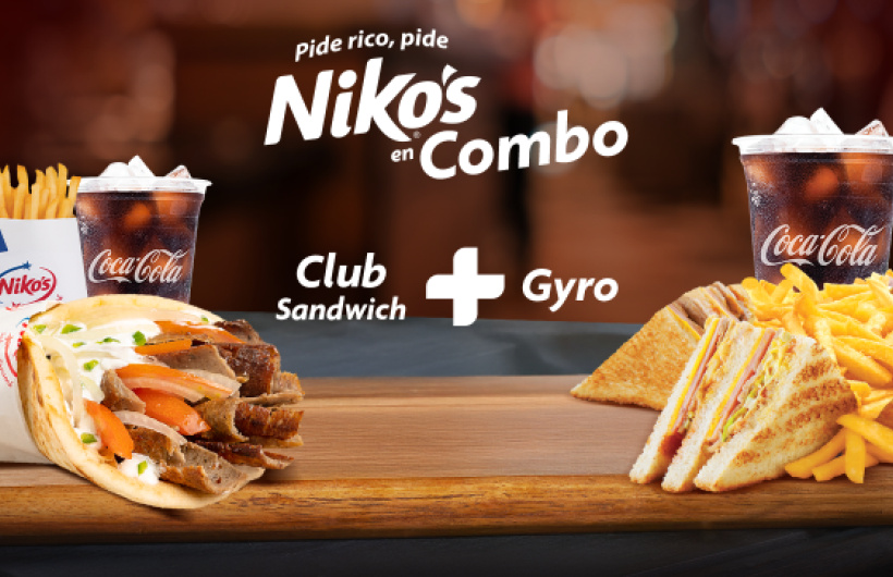 Desde $6.27: Combo Club Sandwich y/o Gyro
